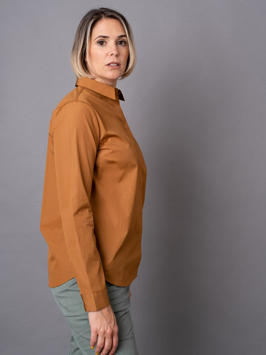 Bluse Martigny in Farbe Cognac