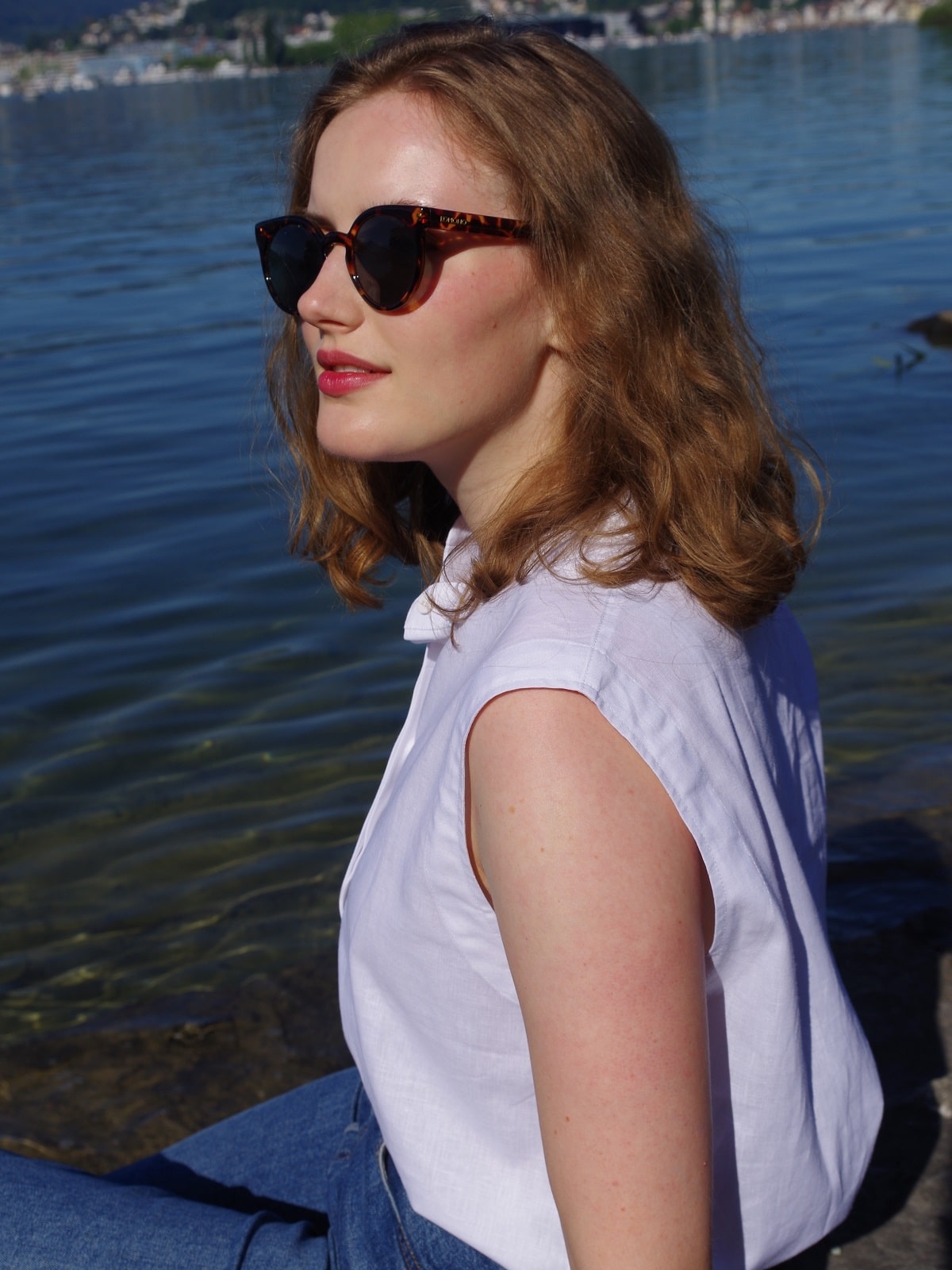 Leinen Bluse Acquarossa